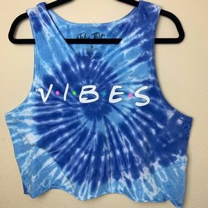 NWOT#TakeThat BAILEY APPAREL tie dye V.I.B.E.S top